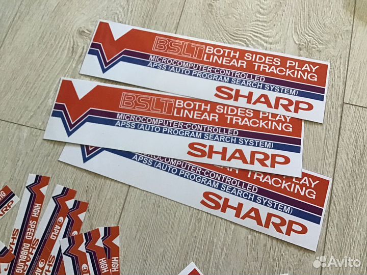 Наклейки на Sharp магнитолы