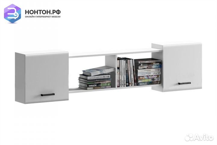 Антресоль Вега NEW белый глянец / белый