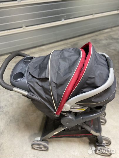 Коляска graco 3 в 1+автокресло+база