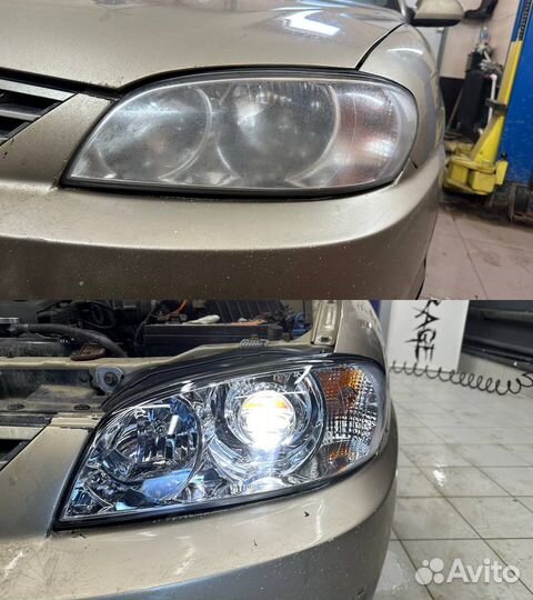 Установка bi LED линз