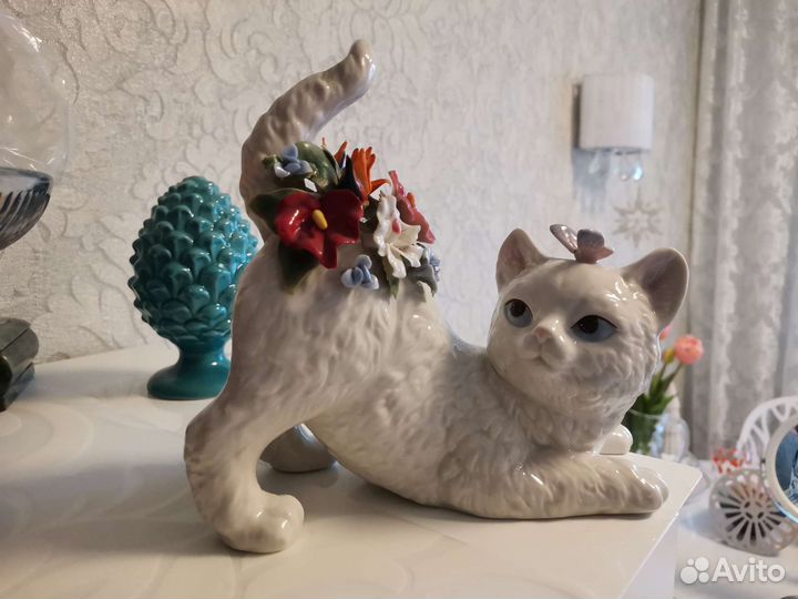 Статуэтка Pavone фарфоровая кошка