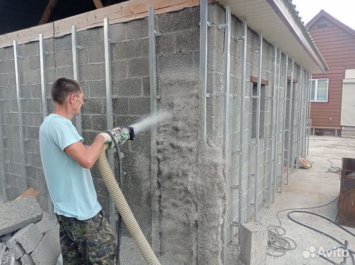 Утепление эковатой