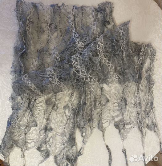 Палантин ажурный паутинка