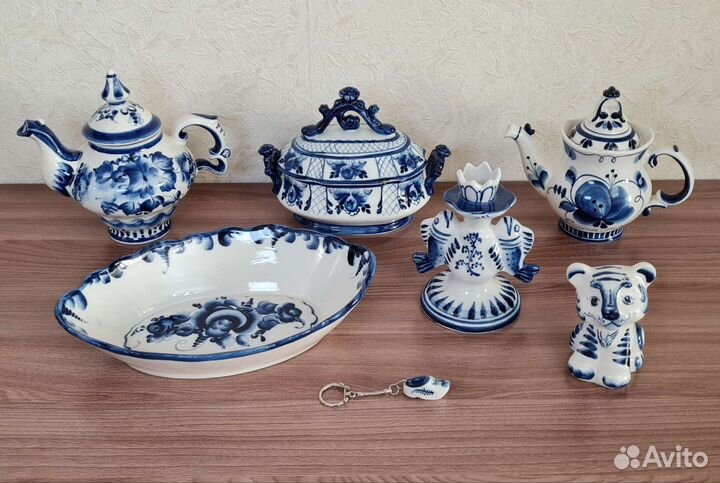 Гжель 7 предметов