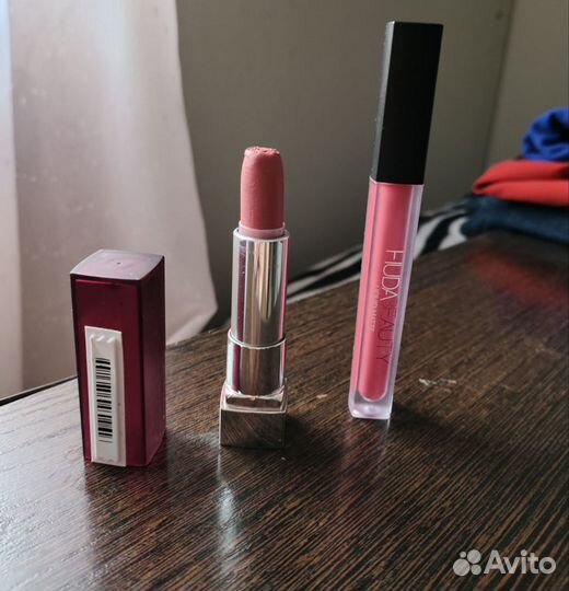 Помада Maybelline 987, Помада Huda beauty