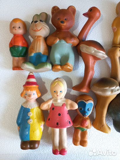 Игрушки СССР резиновые пищалки клейма