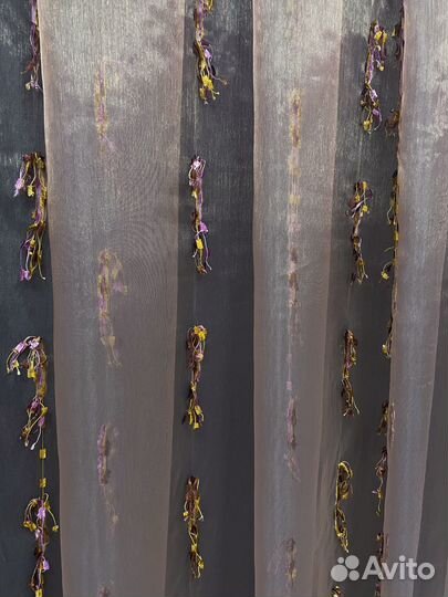 Штора органза с висюльками тюль 3 м