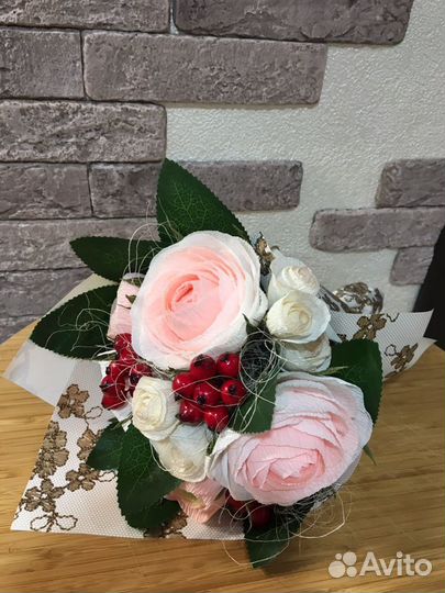 Букетик «Нежность» с конфетами.Подарок