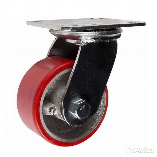 Колесо полиуретановое поворотное PU d100 мм