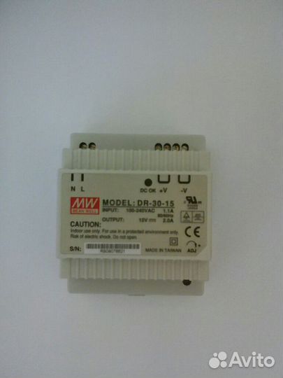 Блок питания импульсный 30Вт mean well DR-30-15