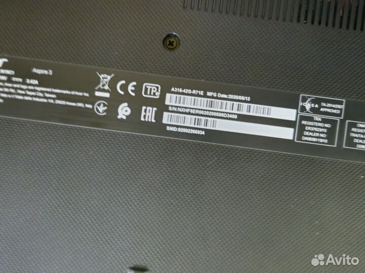 Ноутбук acer a315-42g