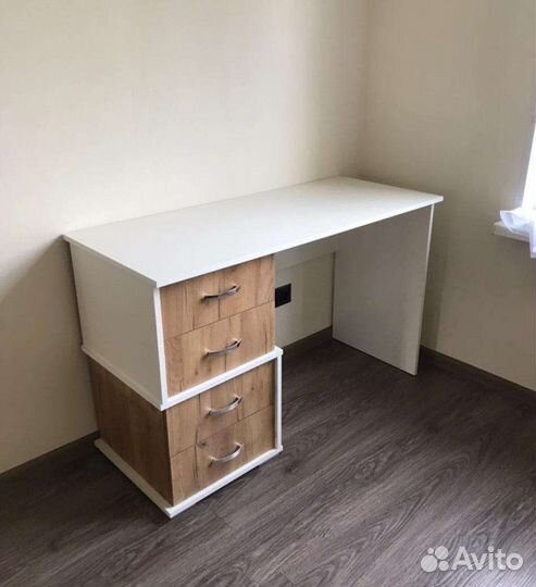 Письменный стол Сити-2 крафт-белый