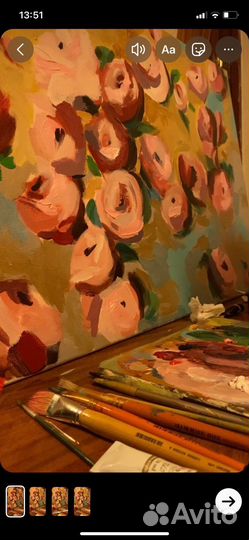 Картина маслом и акрилом на заказ