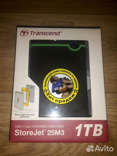 Внешний жесткий диск Transcend StoreJet M3S 1 тб