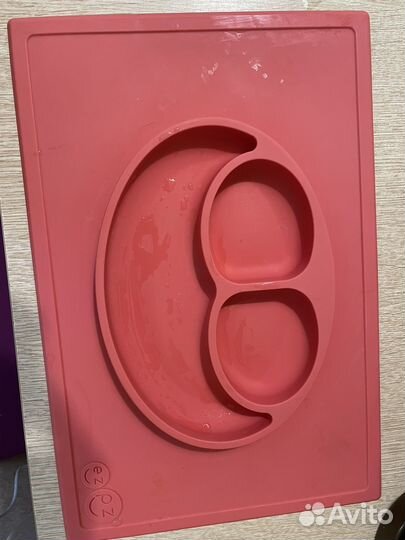 Тарелка mATE детская с ковриком силиконовая ezpz