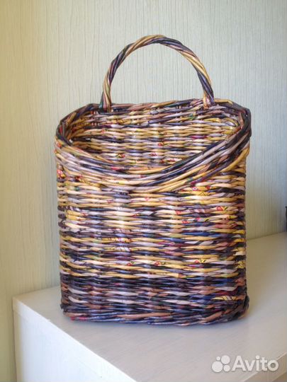 Плетеная подвесная корзина-дорбаскет