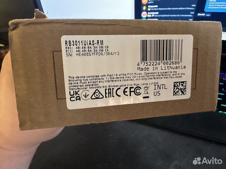 Маршрутизатор MikroTik RouterBoard RB3011UiAS-RM