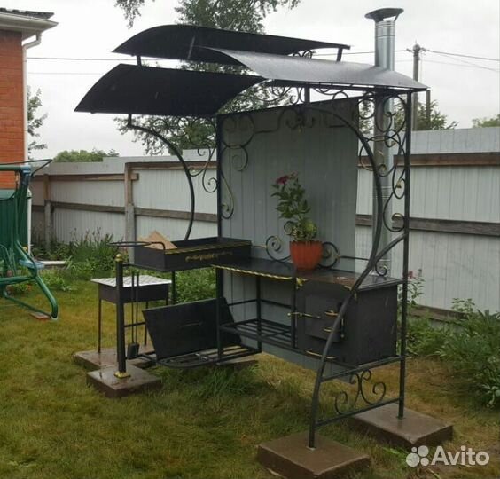 Мангал с печкой