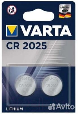 Комплект батареек Varta Lithium CR2025 3V (2шт)