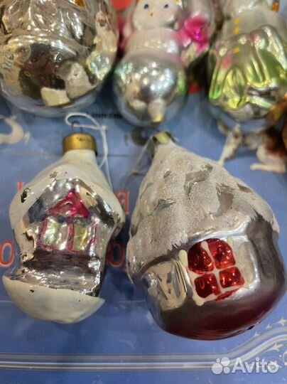 Елочные игрушки СССР домики