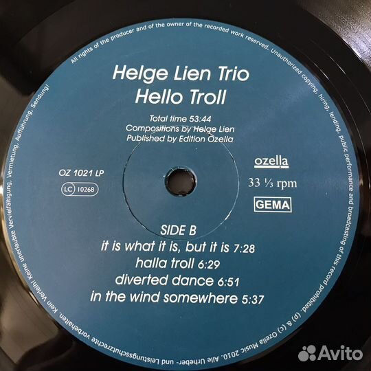 Helge Lien Trio - Hello Troll, 2008, LP, Germany