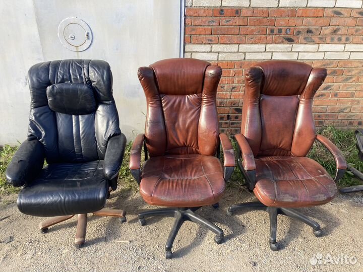 Офисное кресло руководителя бу кожаное
