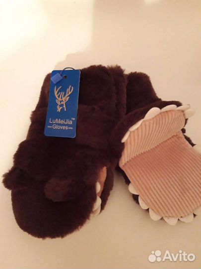 Варежки плюшевые крокодильчики