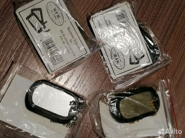 Жетоны армейские, выживальщика, на цепочке, на шею