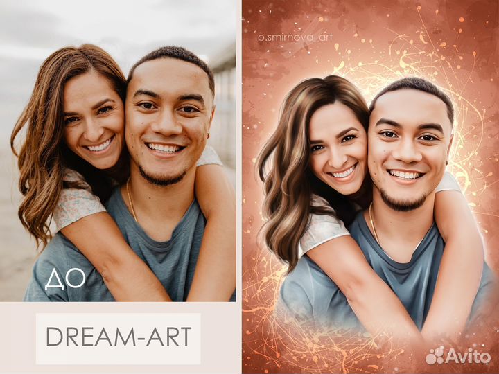 Портрет по фото на холсте Dream-art/Масло/В образе