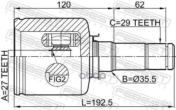 Шрус внутренний лев 2111TKE4wdlh Febest