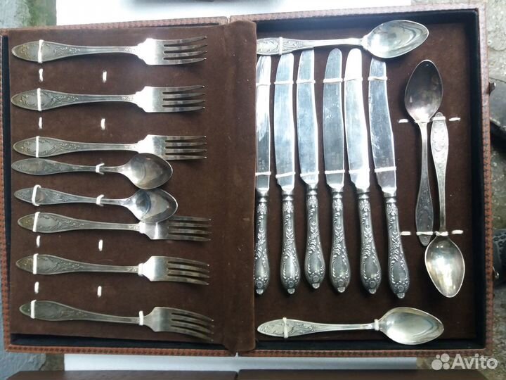 Набор столовых приборов мельхиор СССР