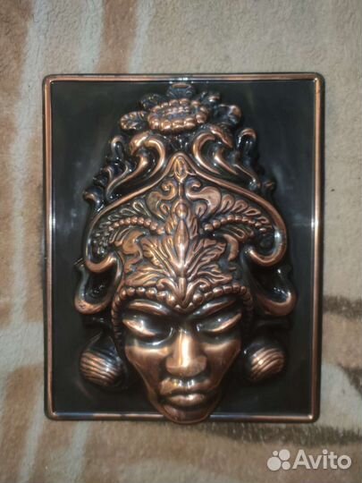 Панно маска СССР 35х28 горгона металл