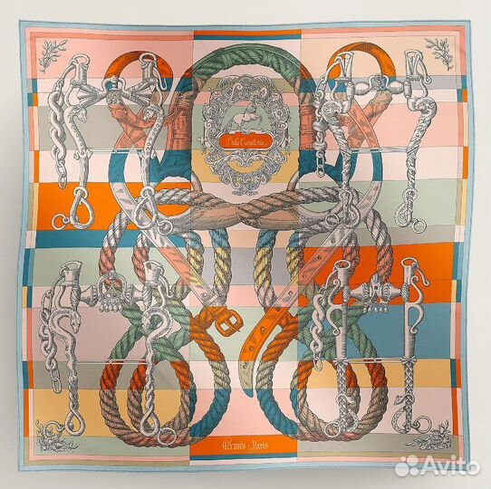 Шелковый платок hermes Della Cavalleria