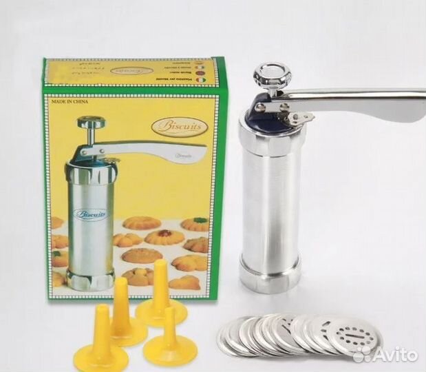 Шприц-пресс кондитерский, 10 насадок