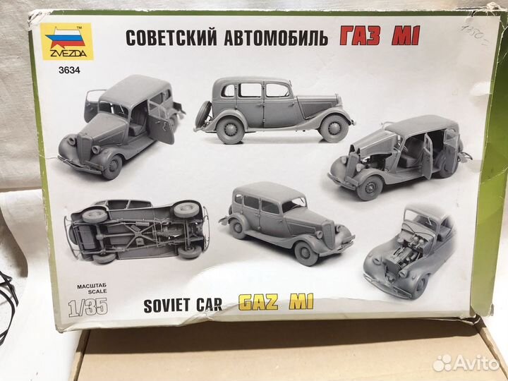 Модель автомобиля Газ М1 1/35 сборная модель