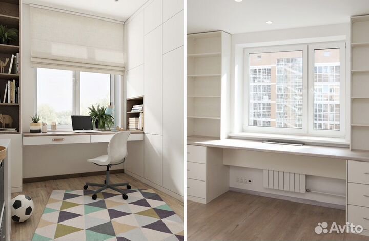 Рабочая зона у окна на заказ