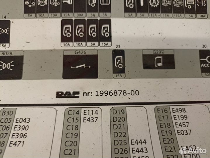 1845368 Крышка бардачка Daf XF106