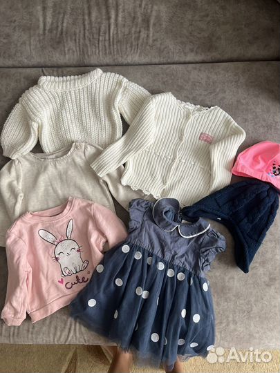 Свитшот кардиган платье 62 68 74 шапка