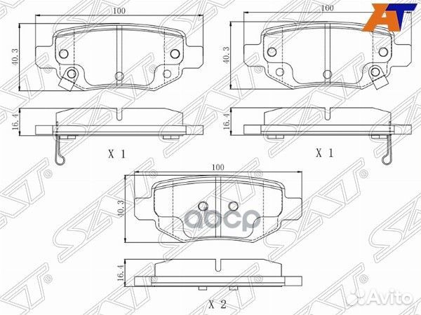 Колодки тормозные задние chery tiggo T11 05-14