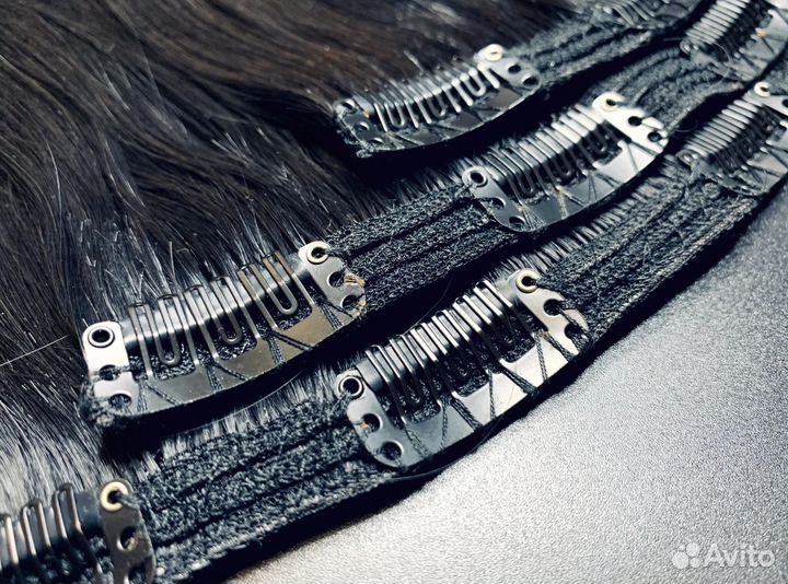 Натуральные волосы на заколках, на заказ