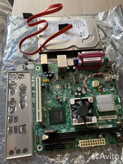 Мат. плата intel d945gclf + ddr2(1гб) + hdd160гб