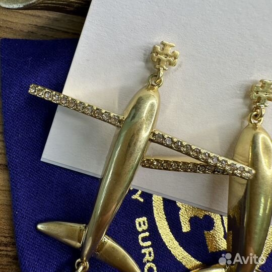 Серьги Tory Burch самолеты