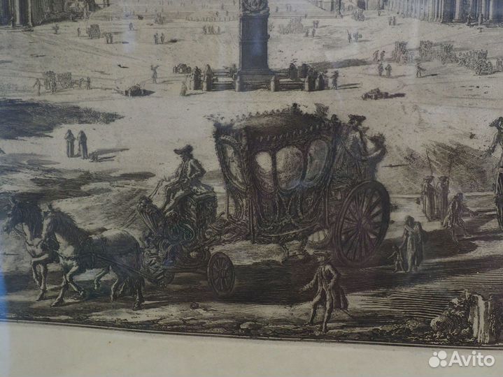 Гравюра Д. Б. Пиранези «Собор Св. Петра». В раме