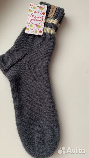 Носки шерстяные ручной вязки