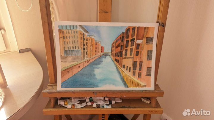 Картина / постер ручной работы / акварель