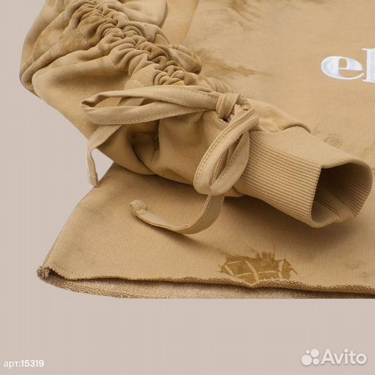 Свитшот ellesse светло коричневый С завязками