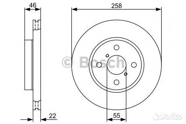 Тормозной диск 0986479363 bosch