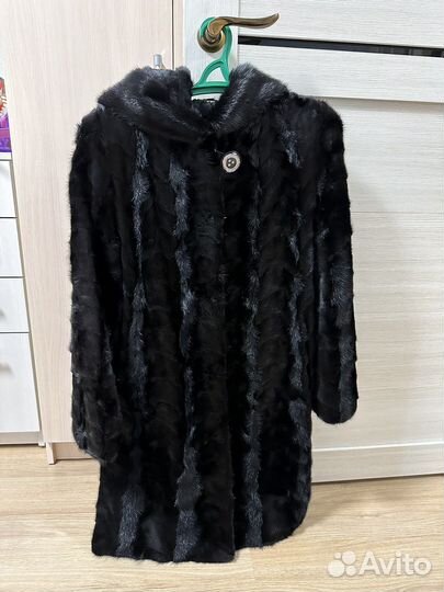 Шуба норковая с капюшоном 44 46