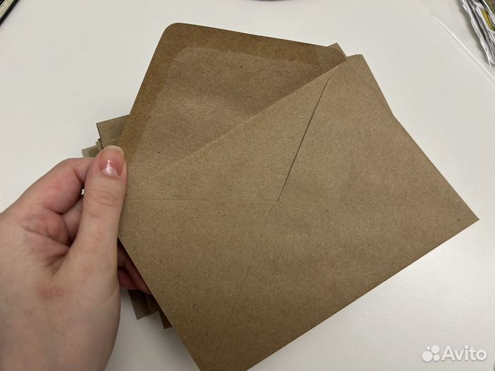Крафт конверты формата C6 49 шт