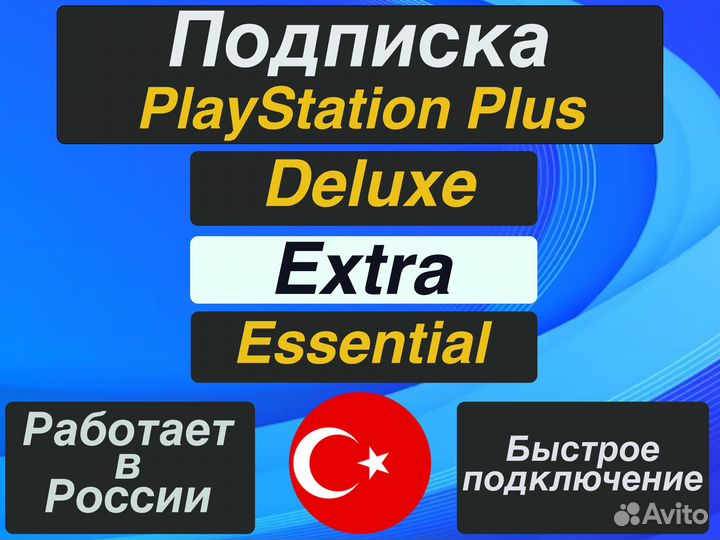 Подписка Ps Plus 1-12 мес + Игры
